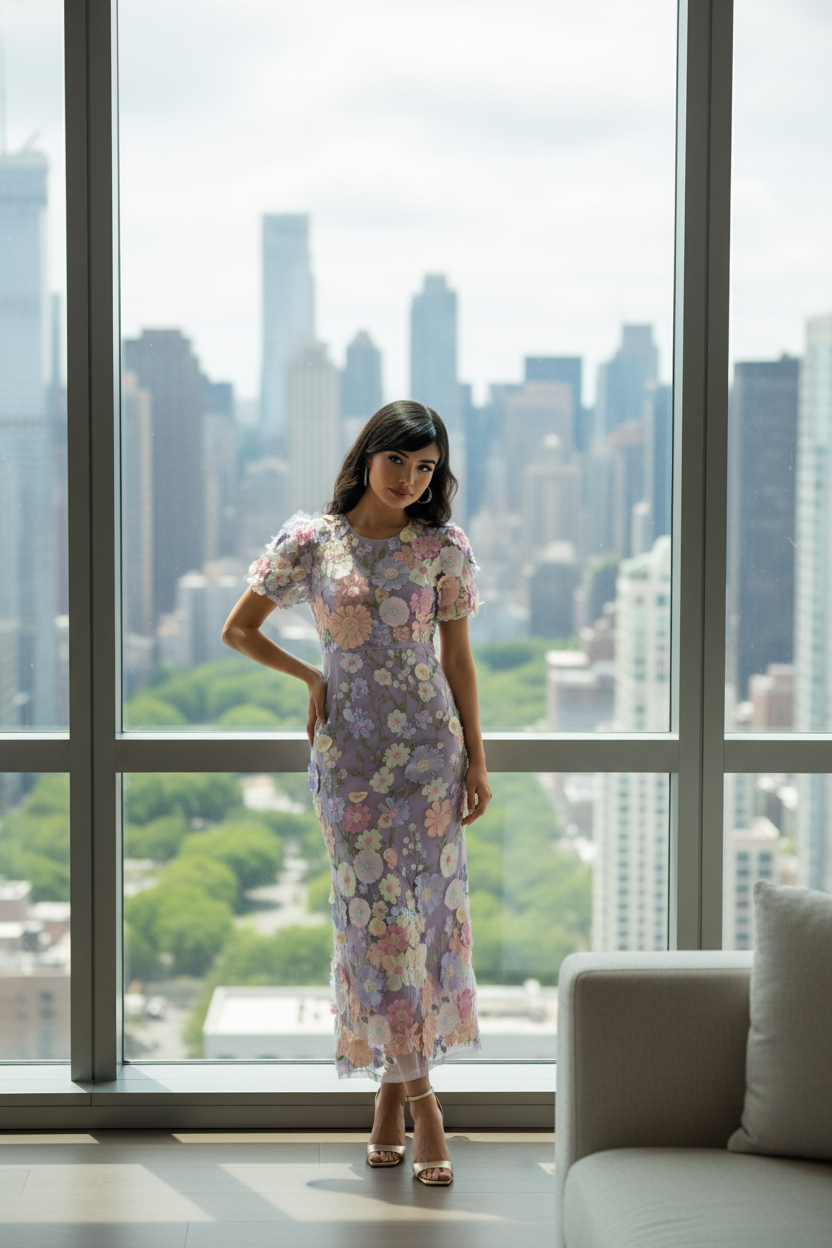 Floral purple Bella dress