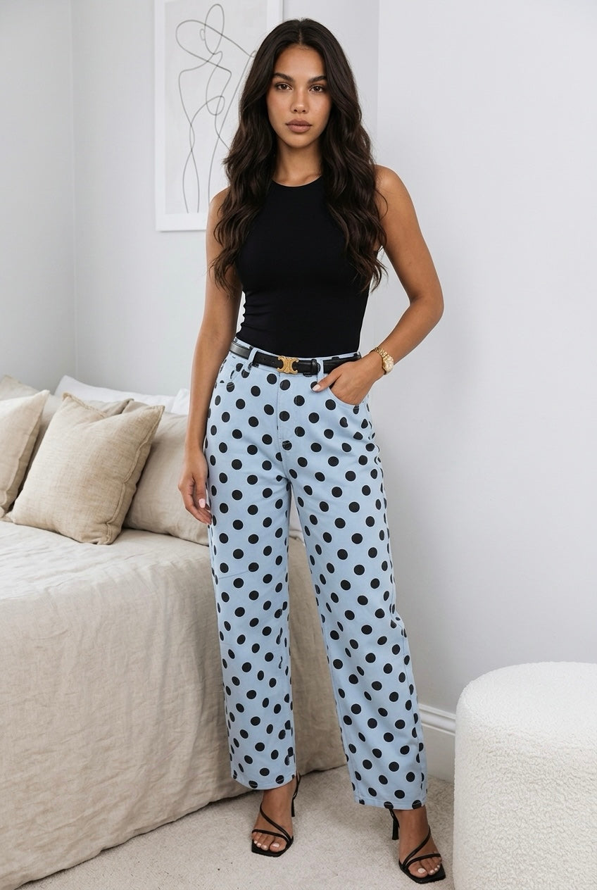 Rosie polka dot denim Jean