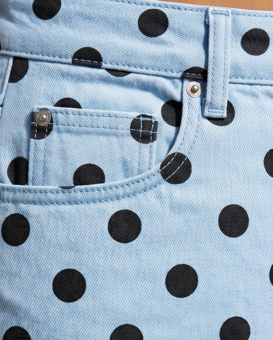 Rosie polka dot denim Jean