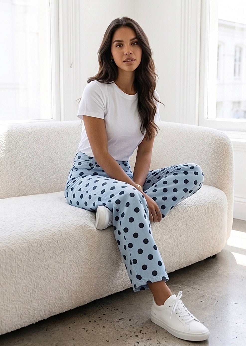 Rosie polka dot denim Jean
